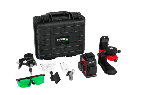 Laser płaszczyznowy LK-360.3DG Green + Statyw TR-650F